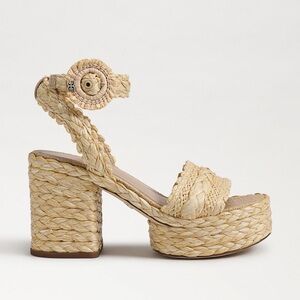 Sam Edelman Tan Woven Heels